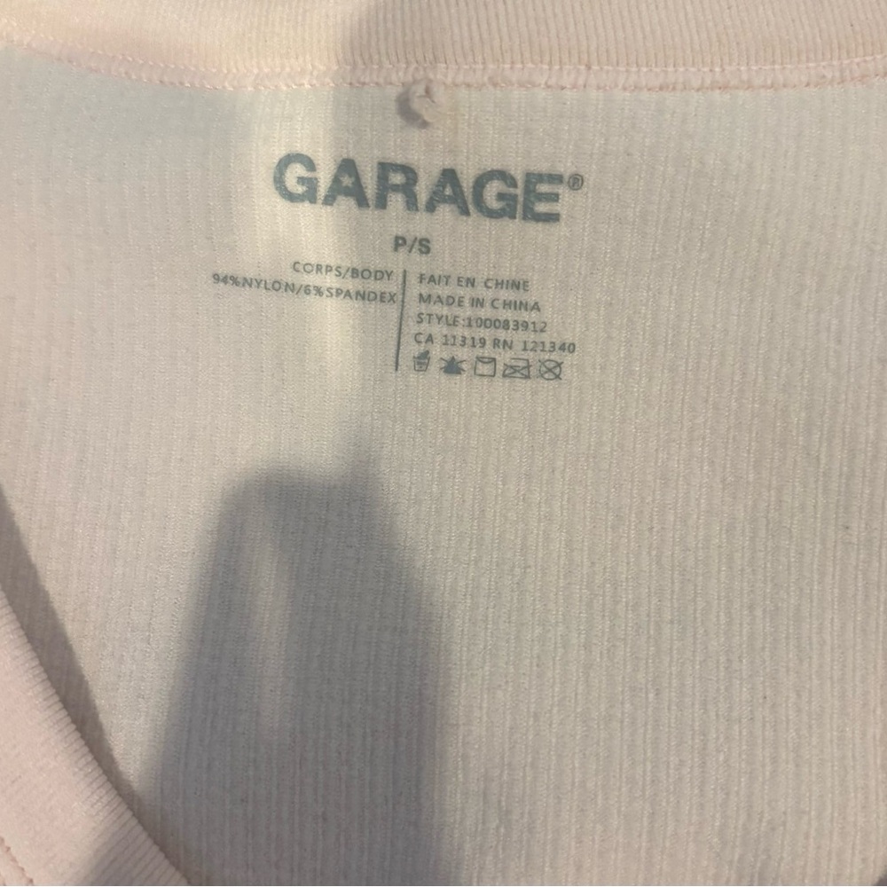 Garage Women's Pink Ribbed Top - Picture 2 of 3
